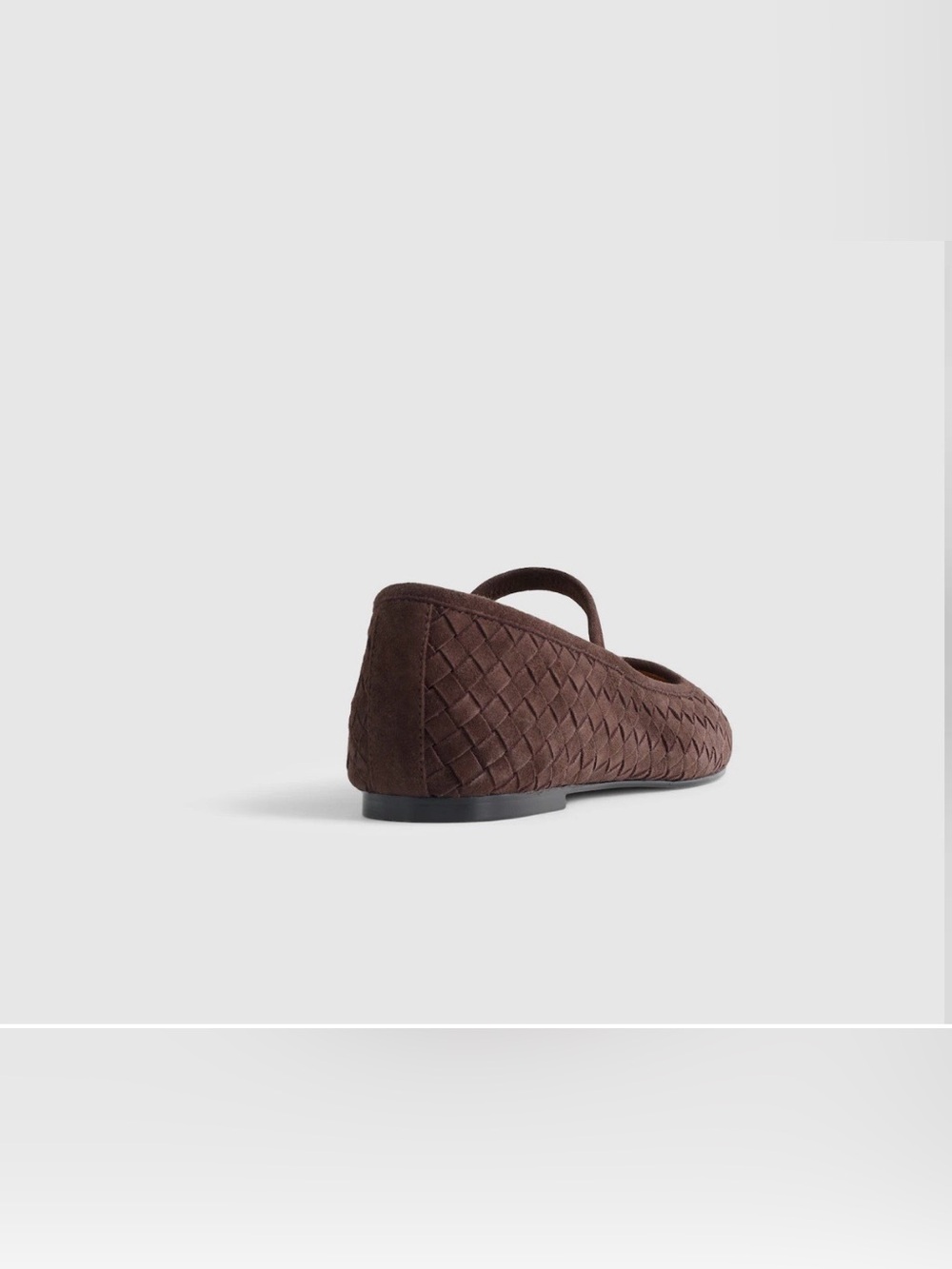 NEW Madewell The Greta Ballet Flat in Woven Dark Roast Suede NU879 $138 size 7 - Picture 3 of 12